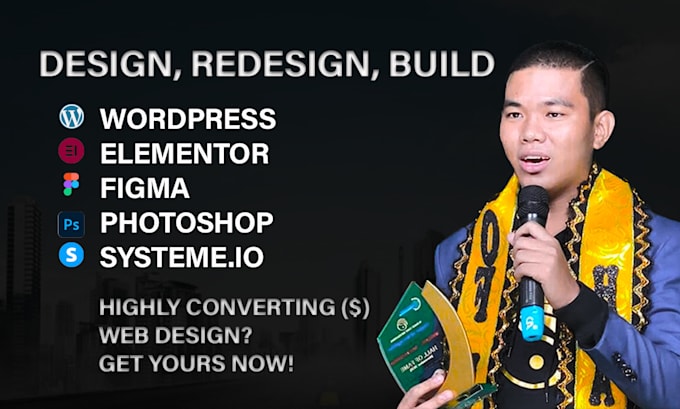 Gig Preview - Do web design redesign build figma wordpress elementor