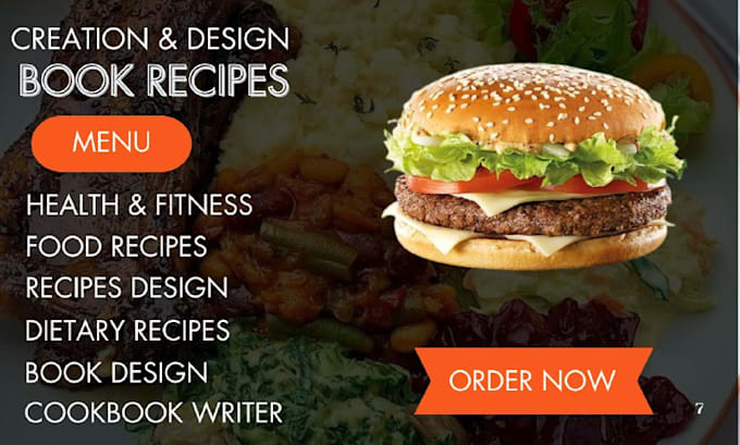 Gig Preview - Be cookbook writer, design recipes book, cookbook design, cookbook kindle ebook