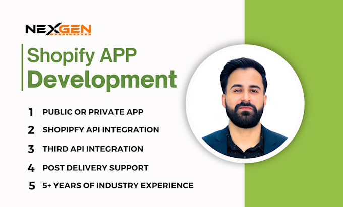 Gig Preview - Build shopify public and private apps for your business