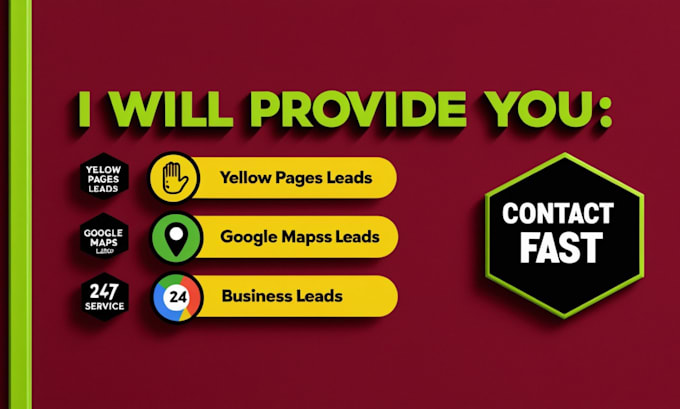 Gig Preview - Scrape yellow pages google maps and websites for accurate business leads