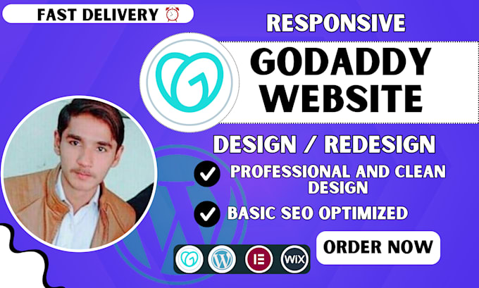 Gig Preview - Develop functional godaddy website also professionally design and redesign