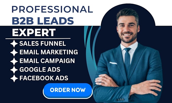 Gig Preview - Generate b2b leads real estate leads via email campaign google, facebook ads