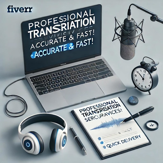 Gig Preview - Accurately transcribe audio and video files in 24 hours