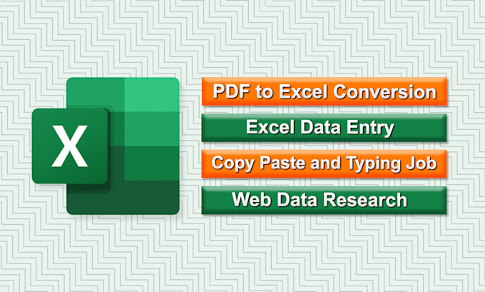 Gig Preview - Do data entry on excel, PDF to excel and fast copy paste