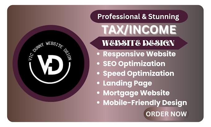 Gig Preview - Design tax website tax finance website tax preparation credit repair