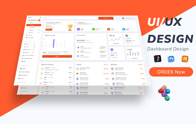 Gig Preview - Expart saas,CRM and admin dashboard UI UX design in figma