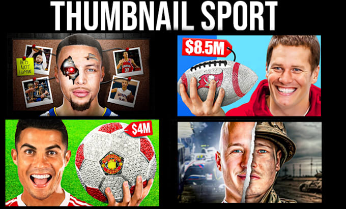 Gig Preview - Design an attractive sports youtube thumbnails