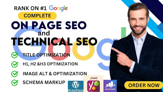 Gig Preview - Do complete onpage SEO and technical optimization with rankmath