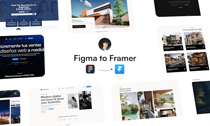 Gig Preview - Turn figma designs into framer websites, figma to framer