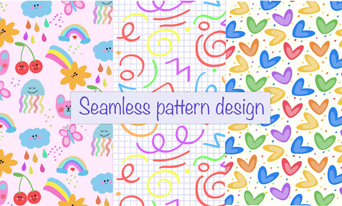 Gig Preview - Create seamless pattern design, textile prints for kids