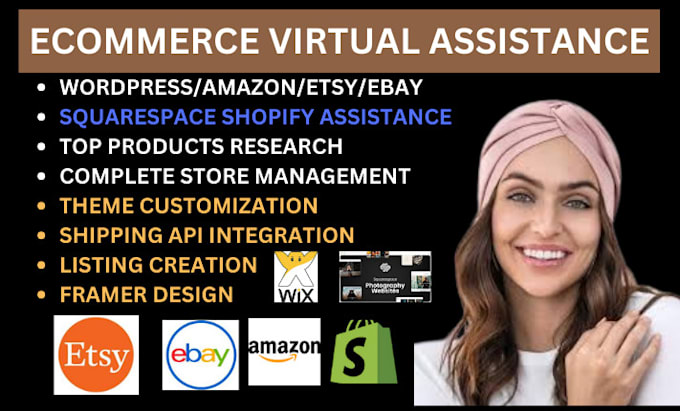 Gig Preview - Do wordpress wix,amazon,shopify,squarespace,etsy,ebay fba virtual assistance