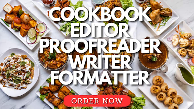 Gig Preview - Edit, proofread, ghostwrite, format, design your cookbook recipe for ebook print