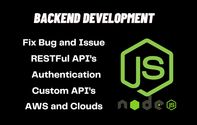 Gig Preview - Your node js developer create or fix restful custom apis, cruds, authentiations