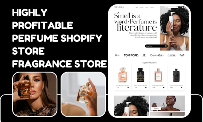 Gig Preview - Design profitable perfume shopify store perfume website fragrance website store