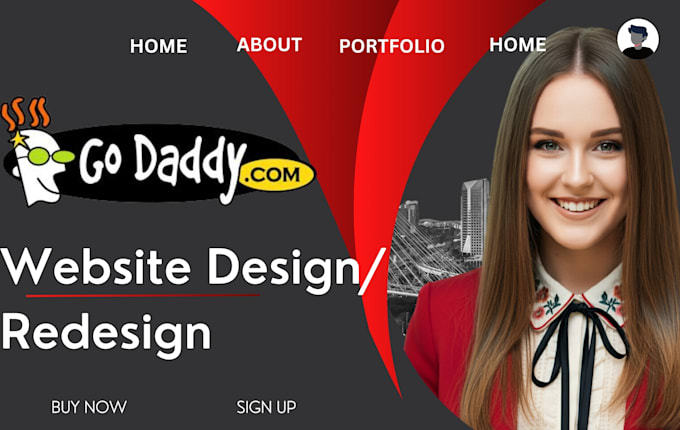 Gig Preview - Create professional revamp, redesign godaddy website and godaddy ecommerce