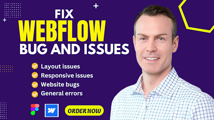 Gig Preview - Fix webflow website issues, bugs fix or layout,SEO and responsive issues