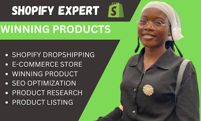 Gig Preview - Find highly rated winning products for shopify dropshipping ecommerce store