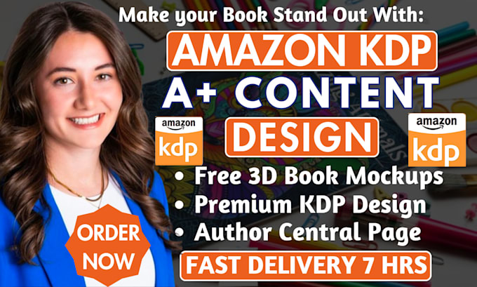 Gig Preview - Design amazon KDP a plus content, author central, a plus content for amazon KDP