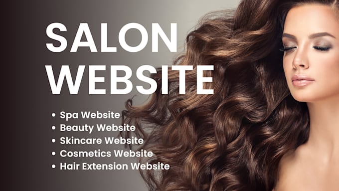 Gig Preview - Design salon beauty spa website hair extension landing page beauty website leads