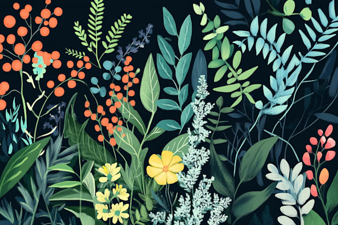 Gig Preview - Draw vector botanical illustrations of plants and flowers