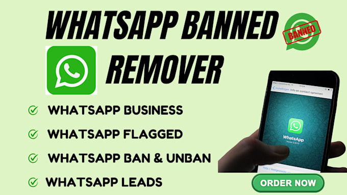 Gig Preview - Fix whatsapp ban recover whatsapp business unbanned flagged account marketing