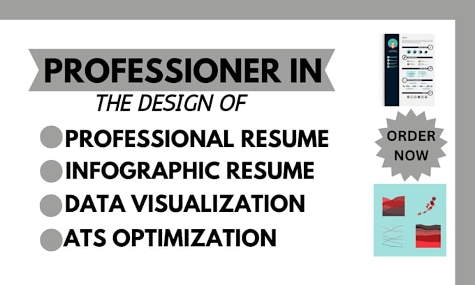 Gig Preview - Create an infographic resume and modern CV design ats friendly