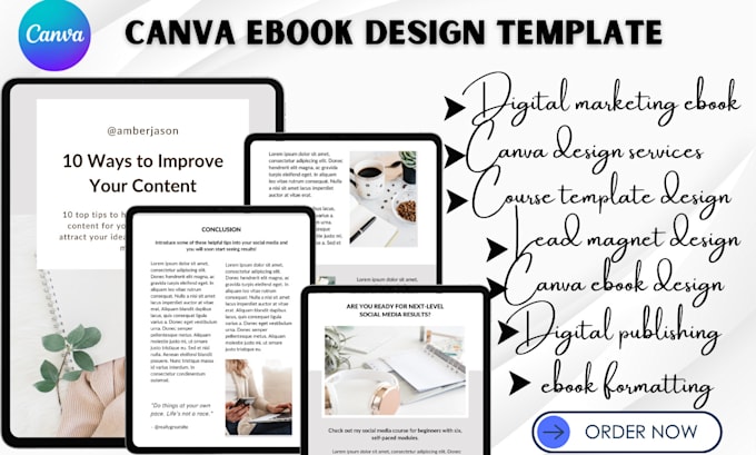 Gig Preview - Design digital marketing canva ebook template ebook marketing guide lead magnet