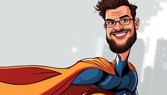 Gig Preview - Draw illustration caricature superhero from your potrait