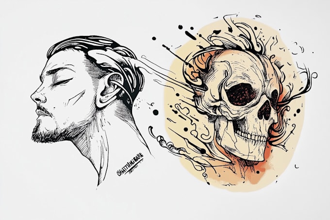 Gig Preview - Make a minimalist lineart tattoo design or illustration