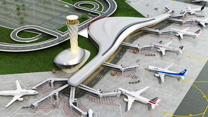 Gig Preview - Do 3d warehouse design, 3d airport warehouse design, exterior and interior