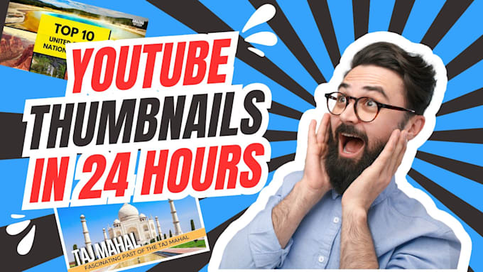 Gig Preview - Design amazing youtube thumbnail in 24 hours