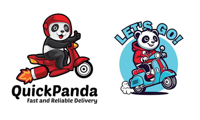 Gig Preview - Design unique biker mascot panda logo