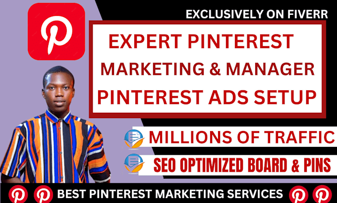 Gig Preview - Create viral pinterest post manager ads with SEO optimized pins and boards