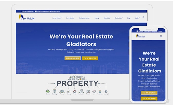 Gig Preview - Create a short term vacation rental and property management website