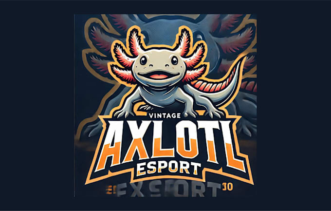 Gig Preview - Design axolotl esport mascot logo in just two days