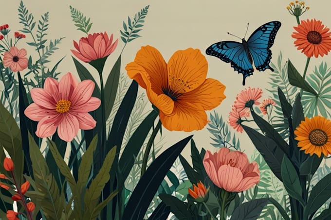 Gig Preview - Draw vector botanical illustrations of plants and flowers