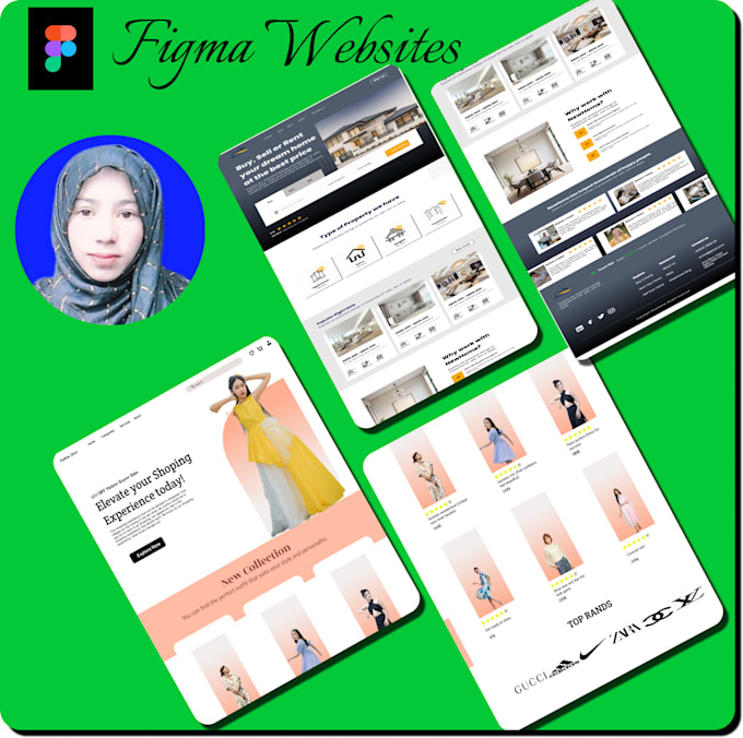 Gig Preview - Do UI UX design figma design e commerce website business website designs