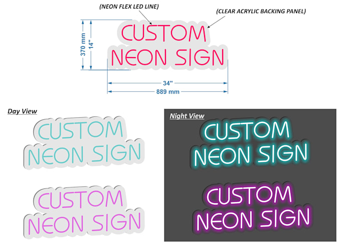 Gig Preview - Design led neon sign source file for manufacturing