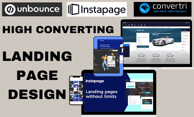 Gig Preview - Create landing page using unbounce instapage convertri landingi and linktree