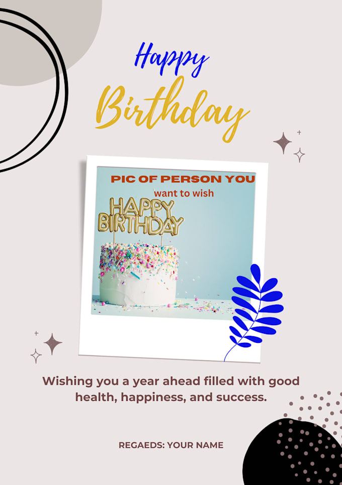 Gig Preview - Make whatsapp birthday wishes card