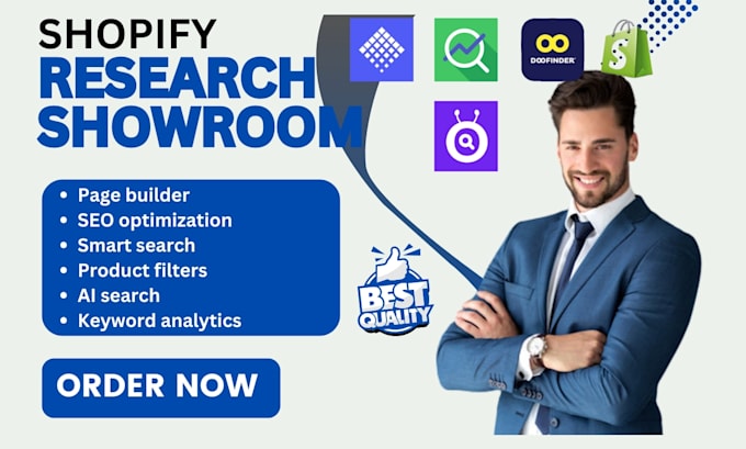 Gig Preview - Setup shopify research showroom pagefly seoant searchanise doofinder apps