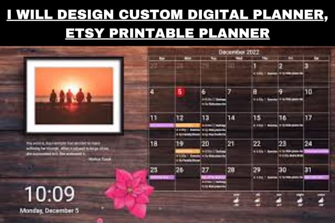 Gig Preview - Design custom digital planner, journal, calendar for etsy, amazon commercial use