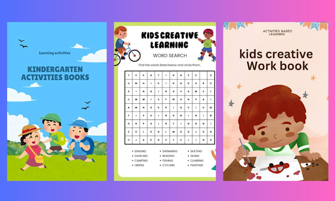 Gig Preview - Do amazon word search books , puzzles and  kids activities