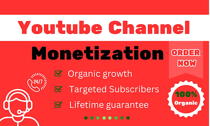 Gig Preview - Do complete youtube channel monetization in 10 day