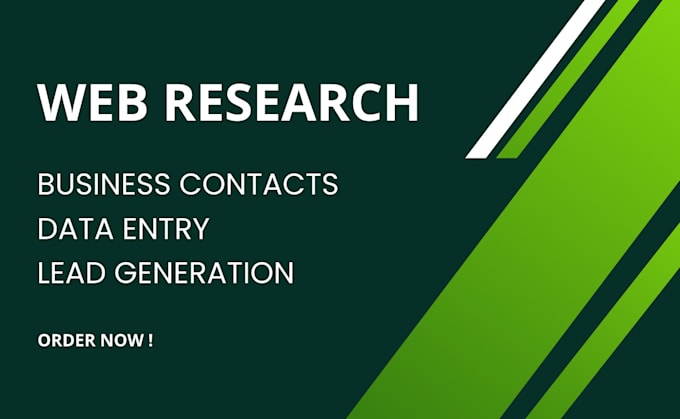 Gig Preview - Do web research find business emails b2b leads do data entry