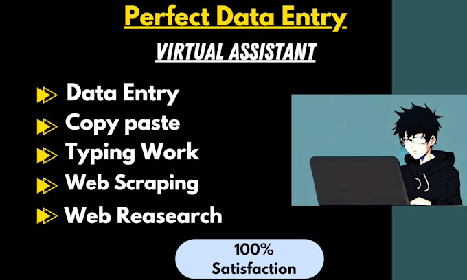 Bestseller - be data entry virtual assistant for your data entry work