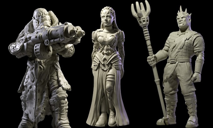 Gig Preview - Sculpt 3d models character statue miniatures action figures toys for 3d printing