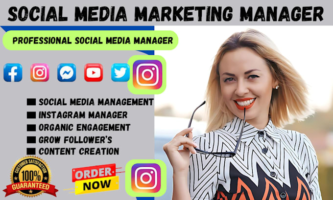 Gig Preview - Social media marketing manager special content creation best instagram growth