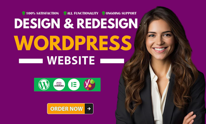 Gig Preview - Design, redesign, build, rebuild, clone, edit, fix or revamp wordpress website