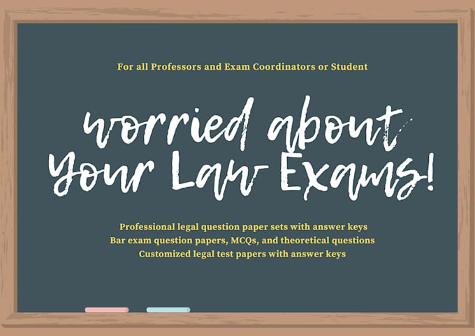 Gig Preview - Create professional legal question paper sets with answer keys